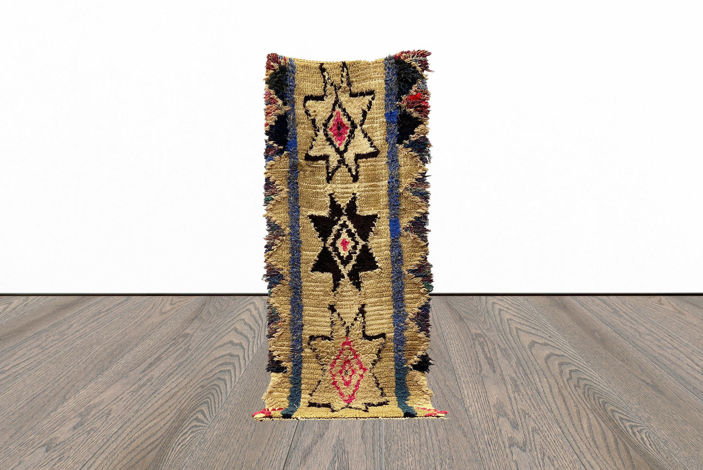 3x7 Moroccan Colorful Tribal Runner Rug.
