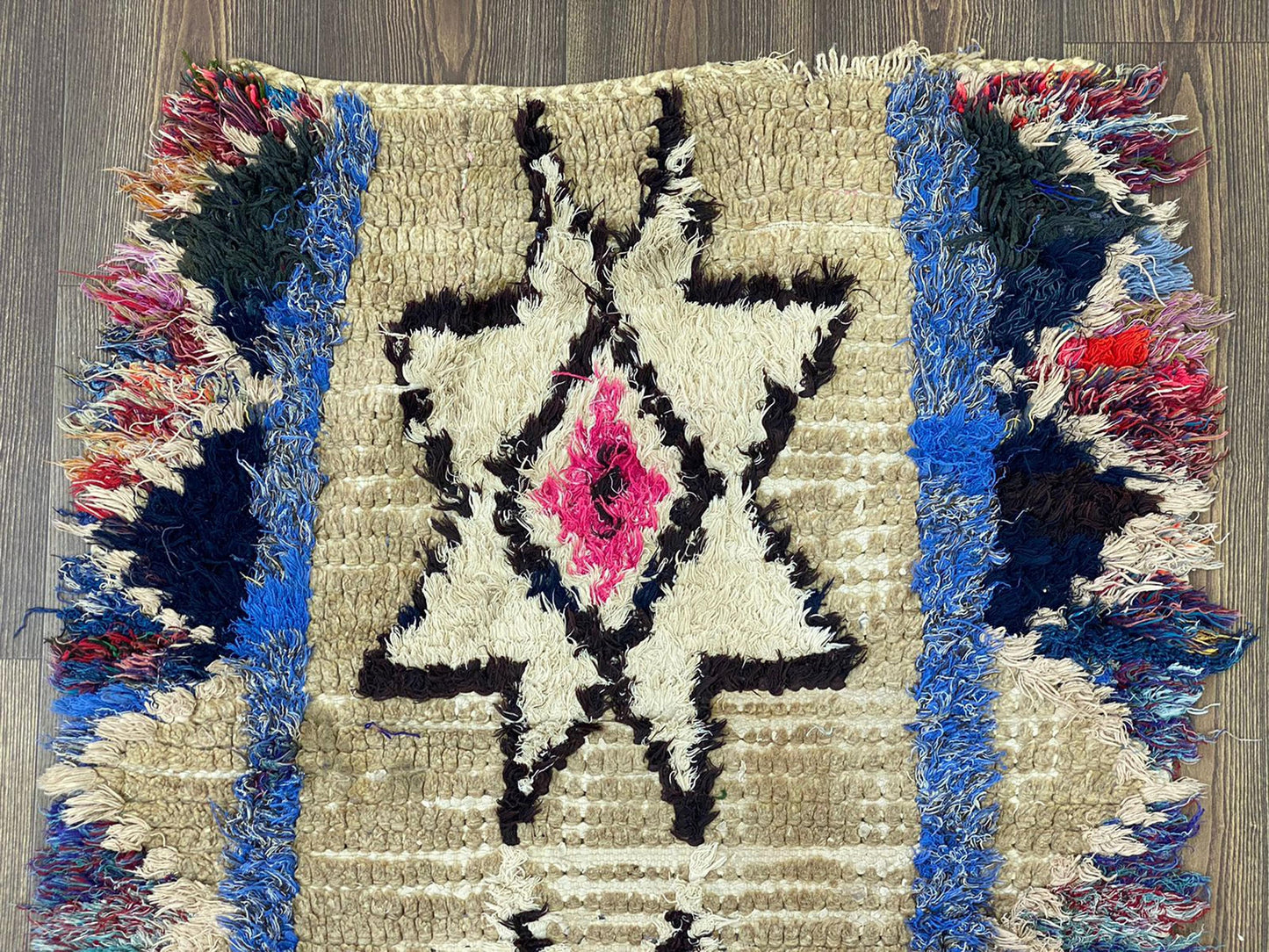 3x7 Moroccan Colorful Tribal Runner Rug.