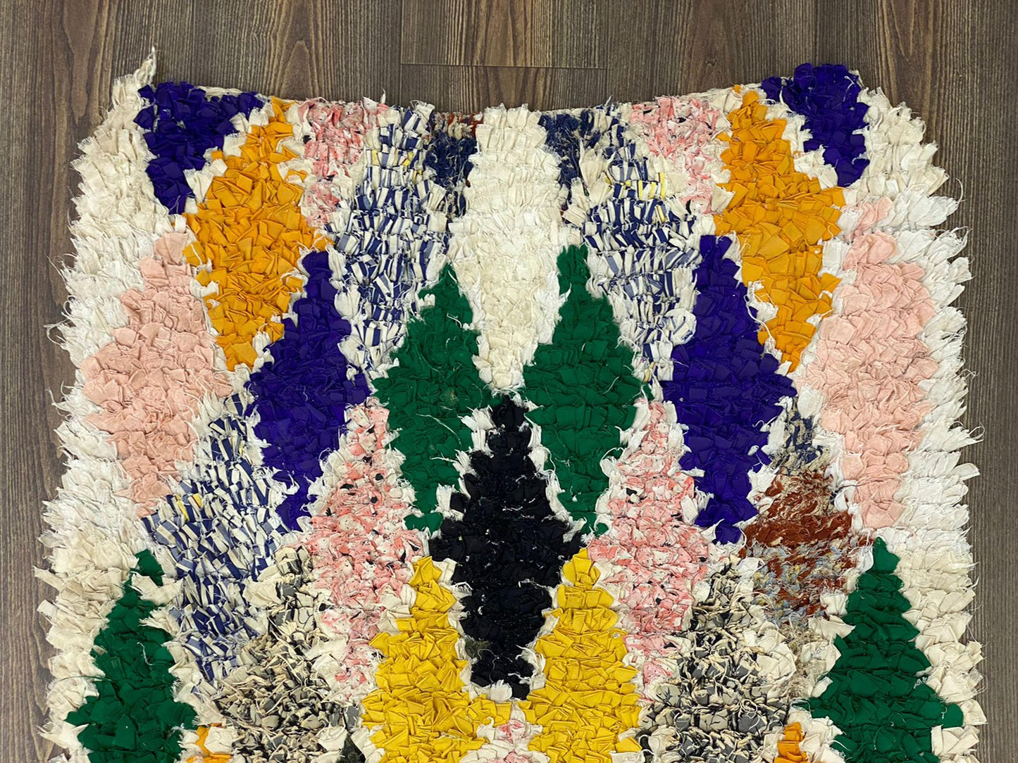 3x9 Colorful Diamond Boucherouite Runner.