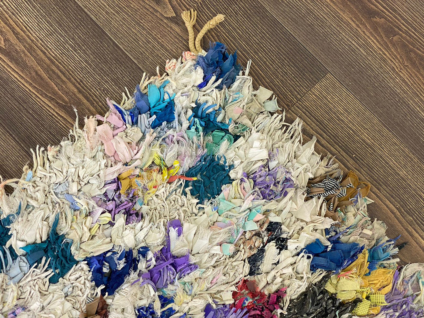 Tapis de couloir à carreaux vintage marocain 3x10 pieds.