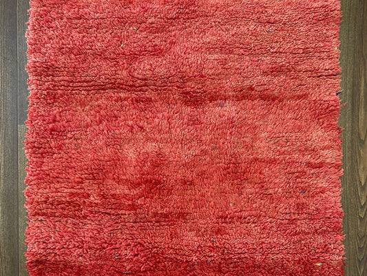 3x9 Berber Morrocan Rugs, Vintage red solid Runner Rug.