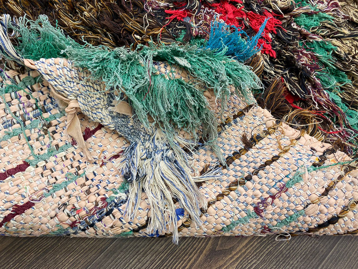 Tapis vintage étroit 2x8, tapis bohème usé et délavé.