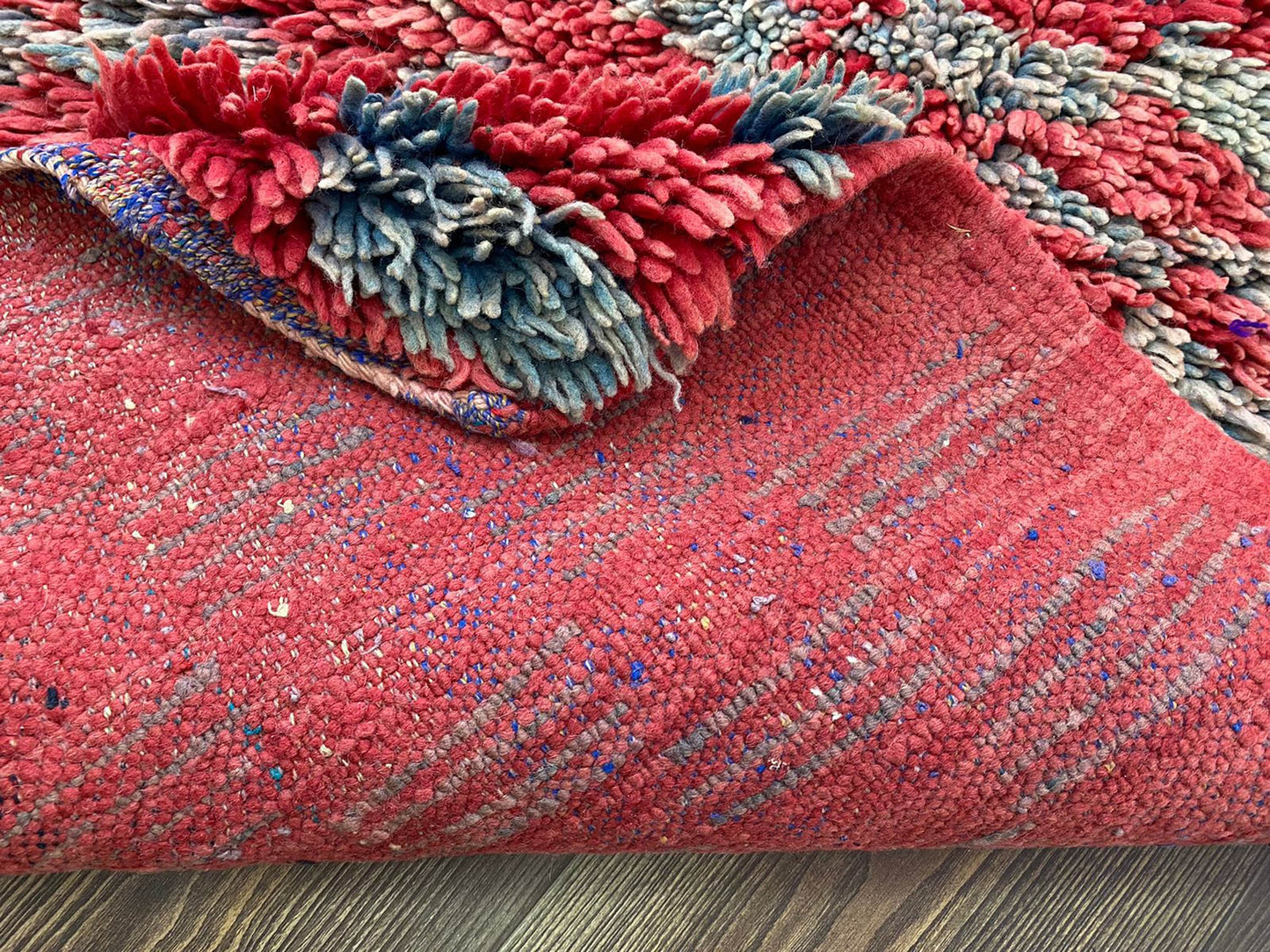 Vintage checkered Rugs, 5x9 Moroccan Berber area Rug.