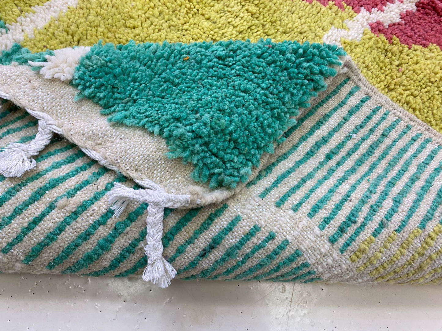 Unique moroccan rugs. woven tribal berber carpet.