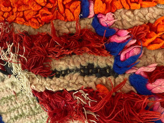 Long diamond Moroccan 2x8.5 runner rug.