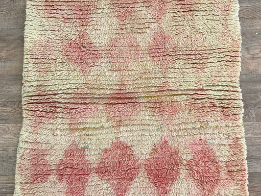 Flat weave faded diamond 3x11 runner rug.