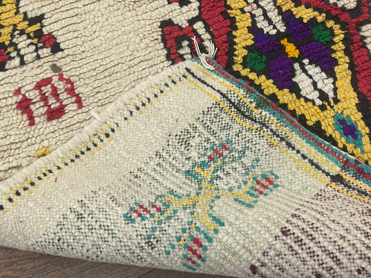 hallway vintage Moroccan 3x7 runner rug.