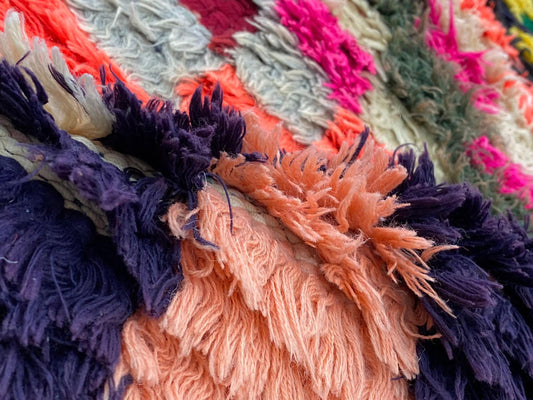 Long Moroccan checker 3x10 runner rug.