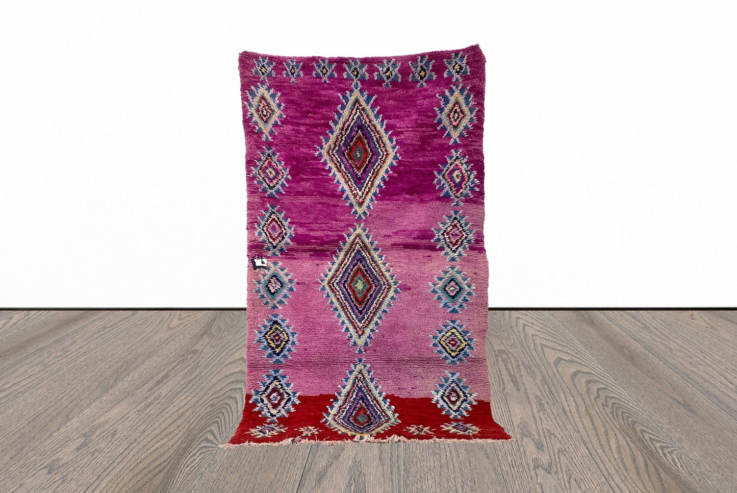 4x7 FT Moroccan unique handwoven area rug.