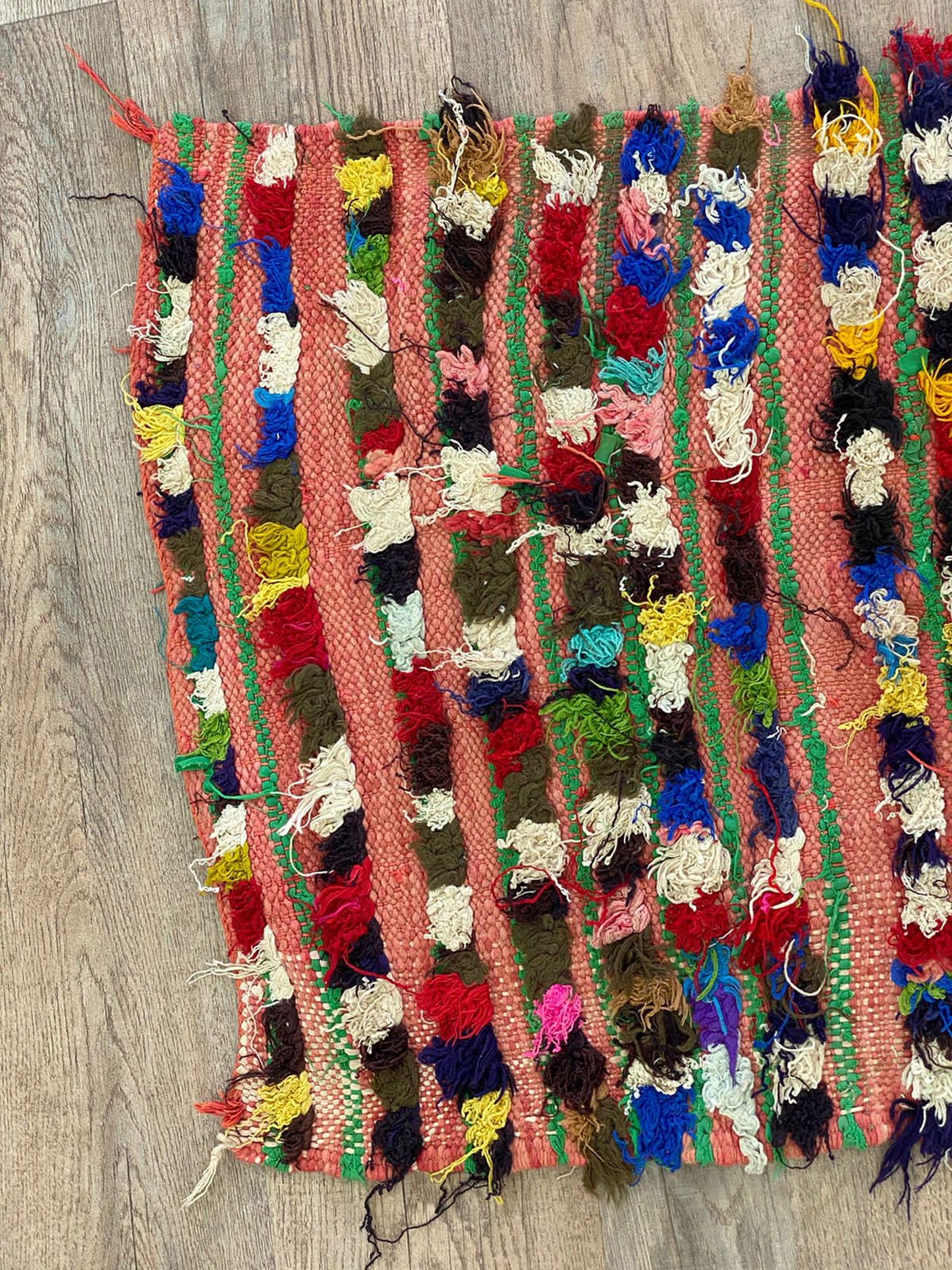 2x5 FT Moroccan small colorful area rugs.