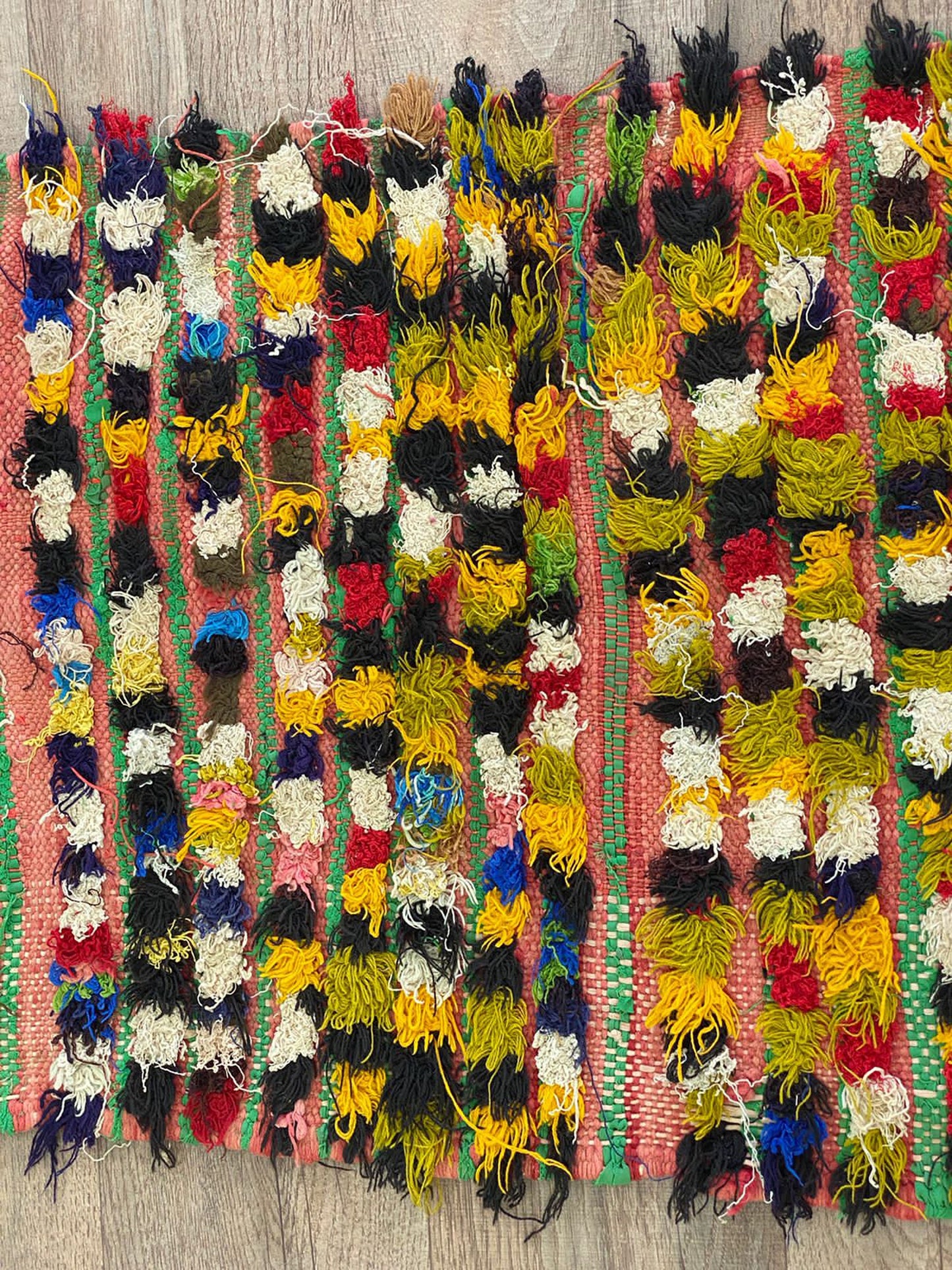 2x5 FT Moroccan small colorful area rugs.
