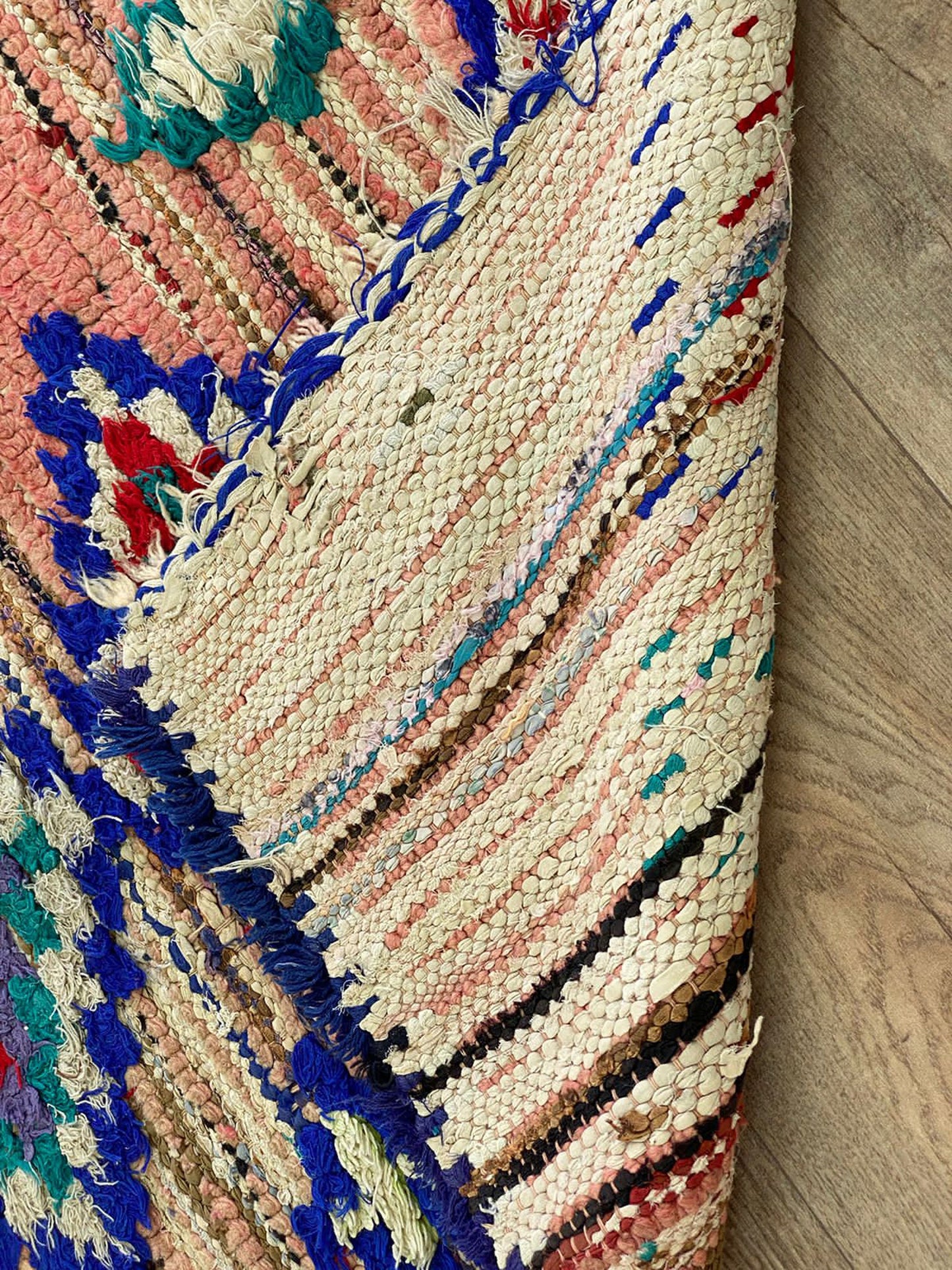 3x7 FT boho colorful Moroccan runner rug.