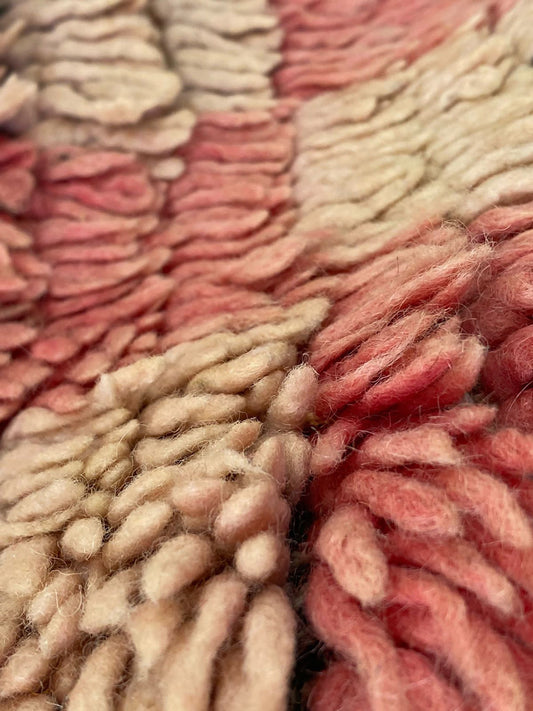 Tapis de couloir marocain à carreaux bohème 3x7 FT.