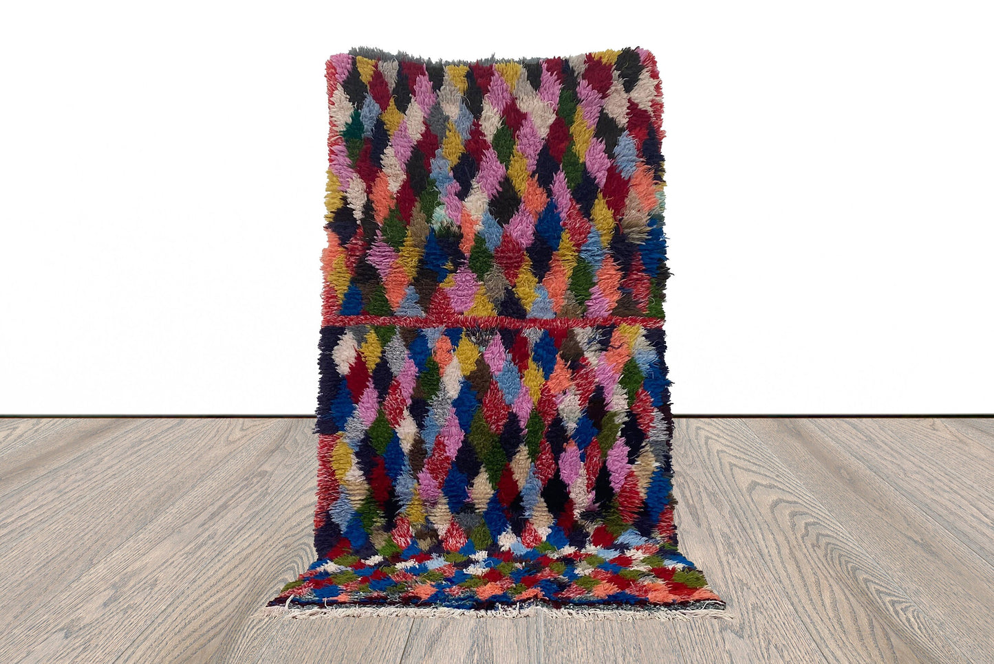 3x6 FT Moroccan diamond colorful area rugs.