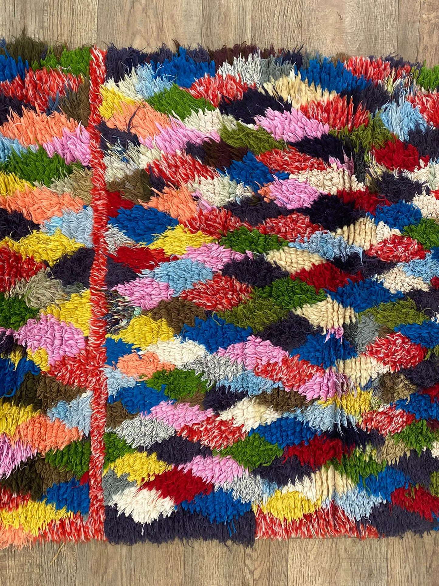 3x6 FT Moroccan diamond colorful area rugs.