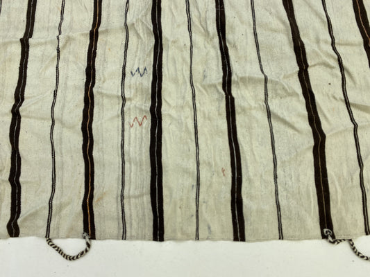 Wool Moroccan vintage handira blanket 4x5 ft.
