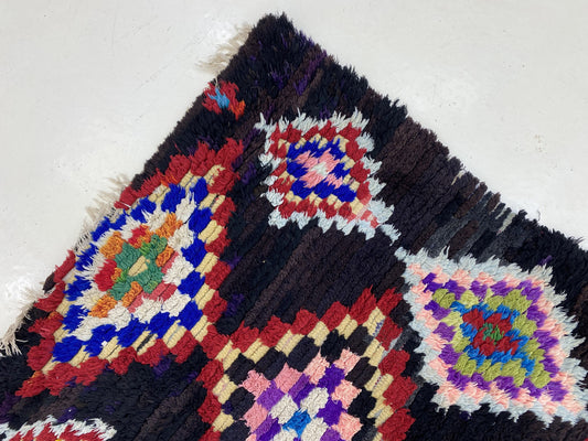 Moroccan woven Colorful runner rug 3x6 ft.