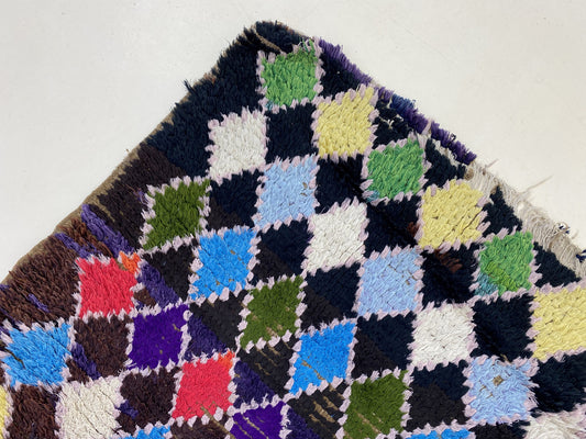 Colorful Diamond Tribal Moroccan Runner Rug 3x7.