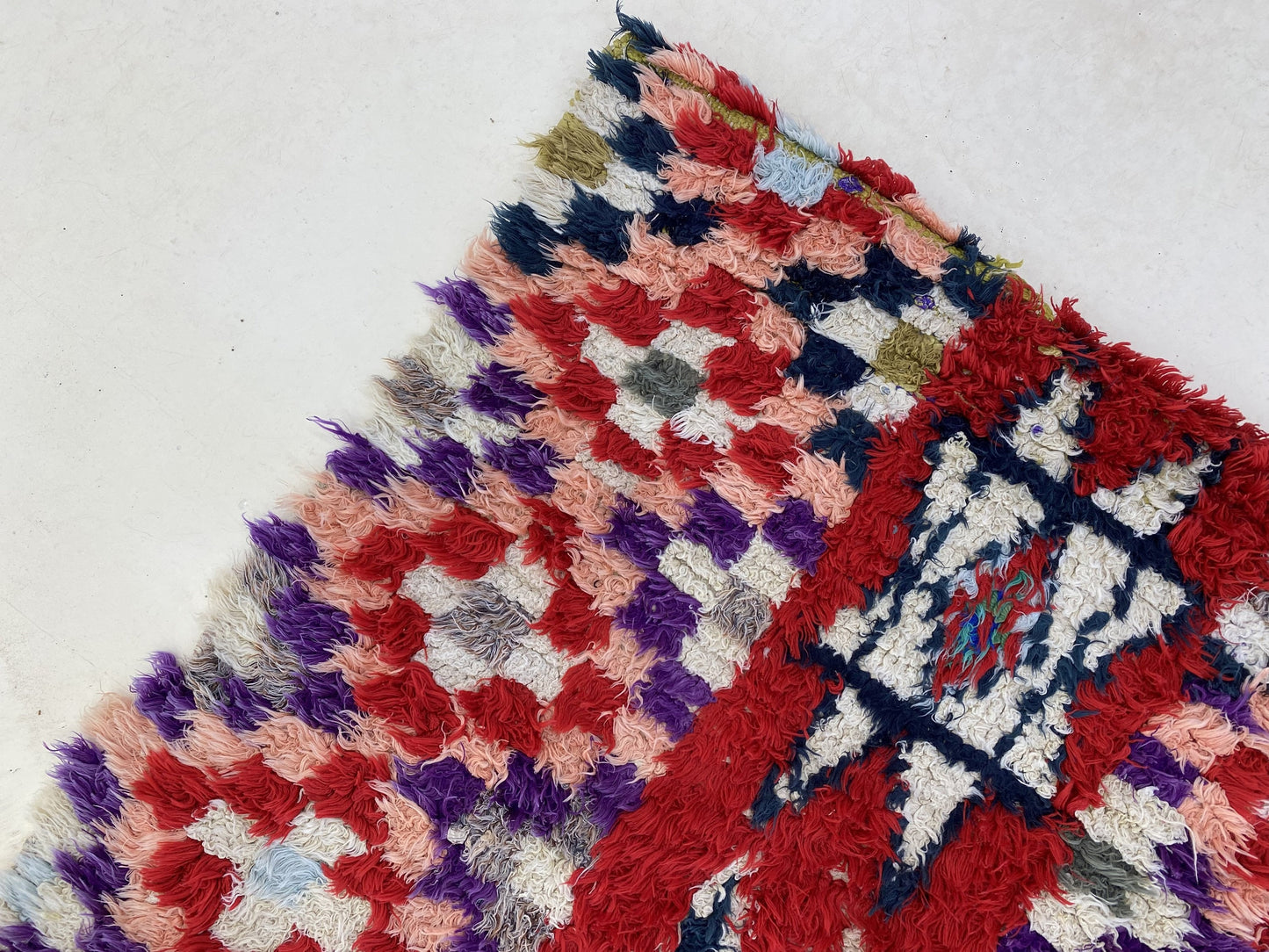 Vintage Moroccan Colorful Runner Rug 3x9.