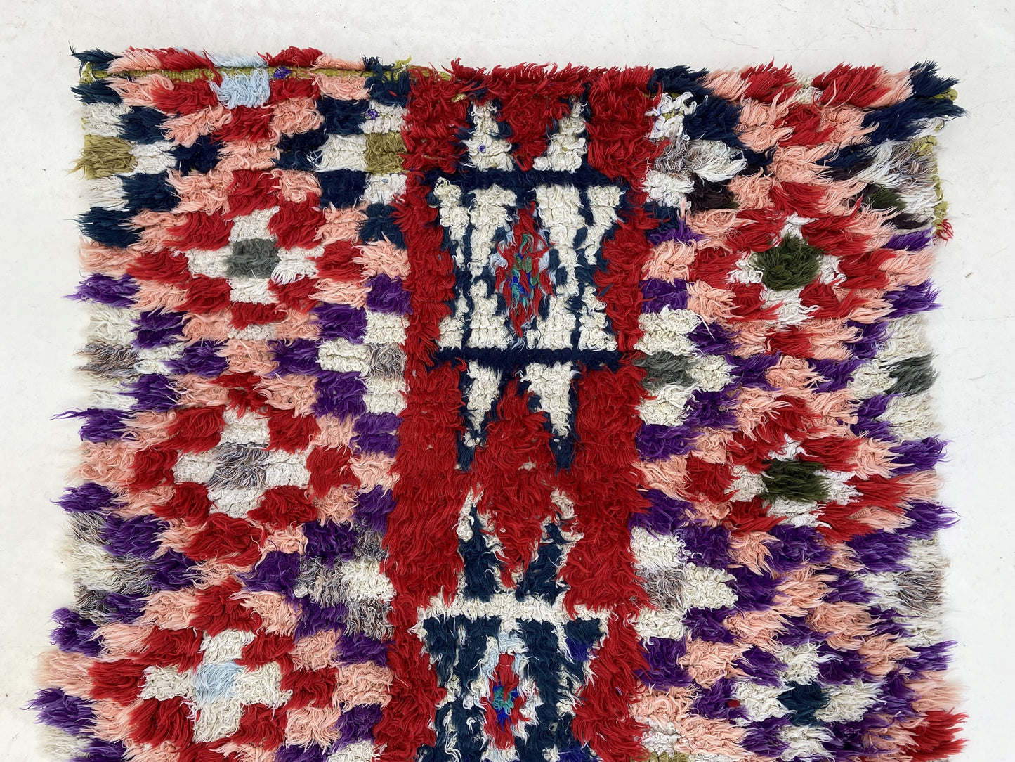 Vintage Moroccan Colorful Runner Rug 3x9.