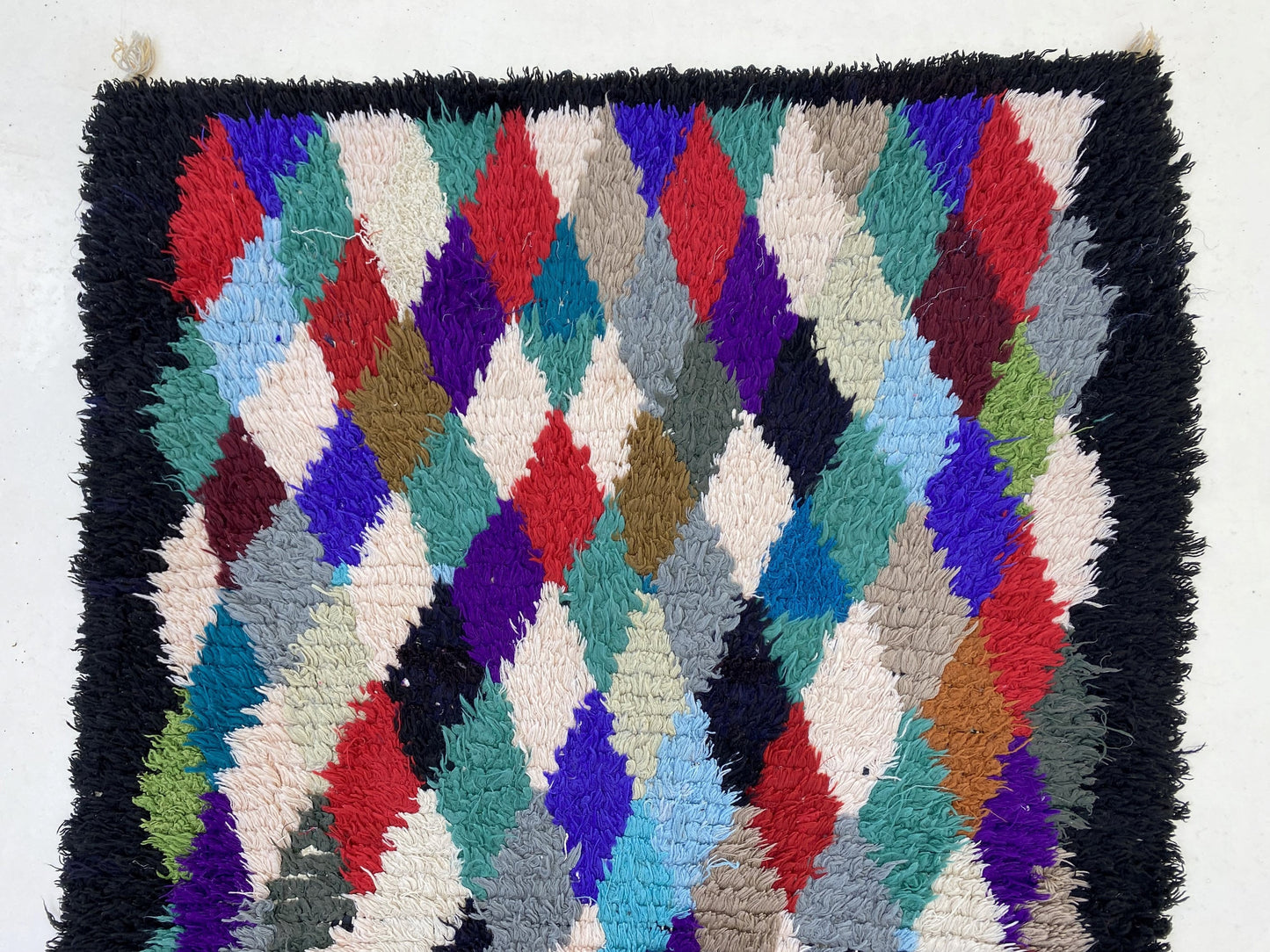 Tribal Moroccan Diamond Runner Rug 3x6.