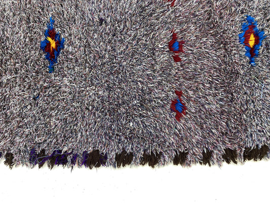 Tapis de couloir tissé marocain vintage unique 3x8.