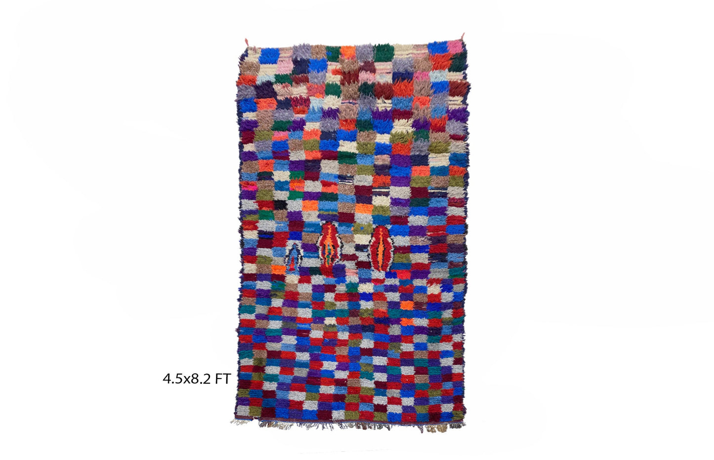 Moroccan Vintage Colorful Area Rug 4x8.