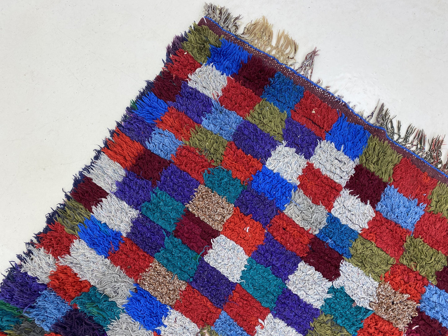 Moroccan Vintage Colorful Area Rug 4x8.