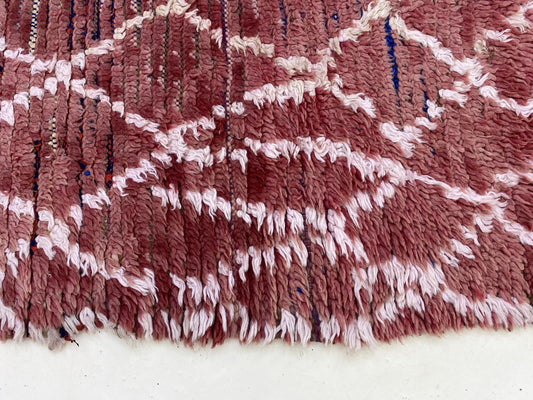 Moroccan Wool Vintage Runner Rug 3x8.