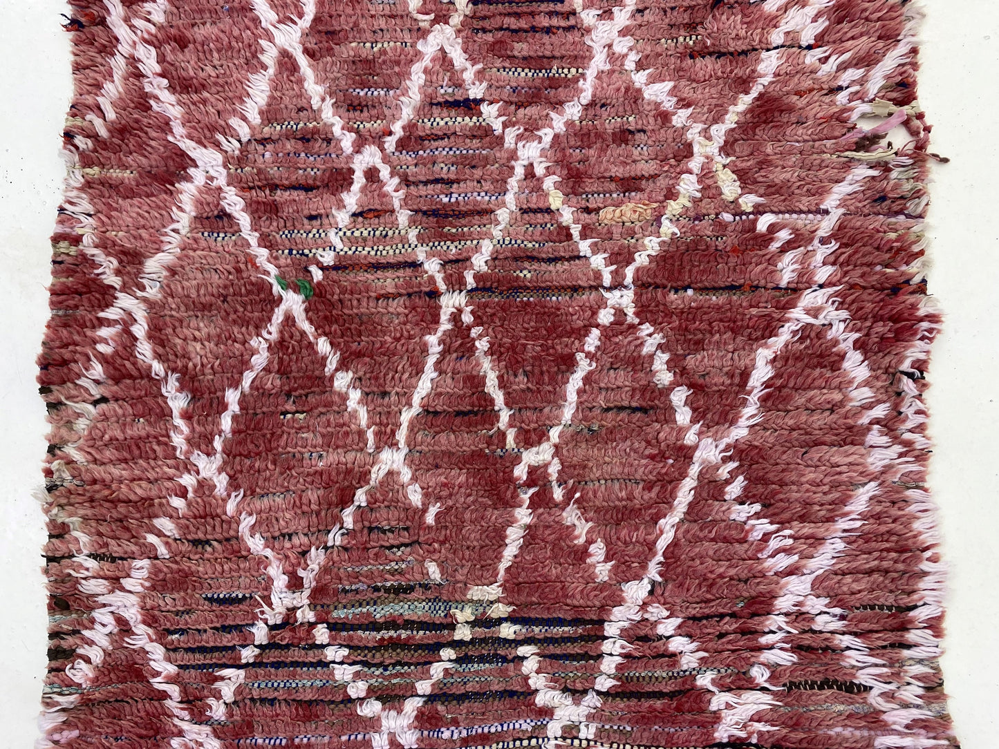 Moroccan Wool Vintage Runner Rug 3x8.