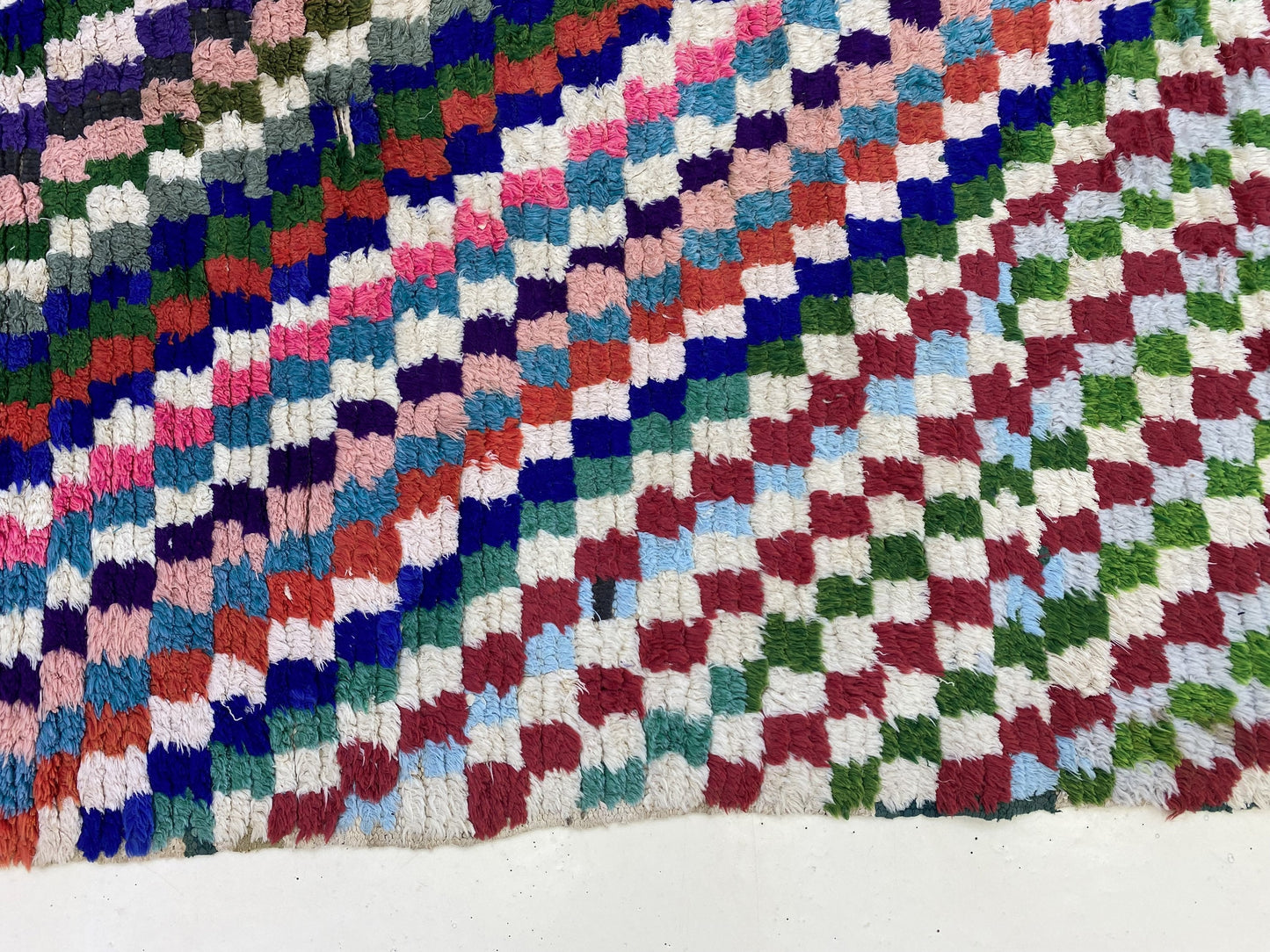 Vintage Moroccan Woven Small Area Rug 3x4.