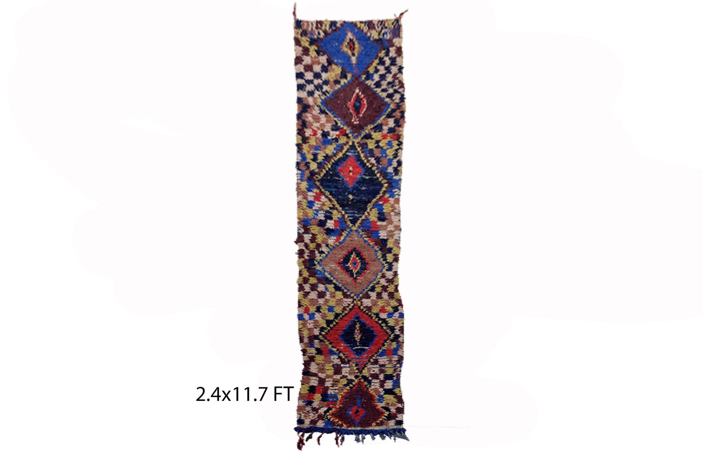 Extra narrow 12x2 runner Rugs. Moroccan vintage rug runner.