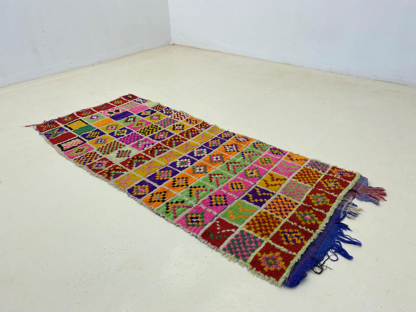 Tapis de couloir marocain coloré 2,5x6, petit tapis de salle de bain.