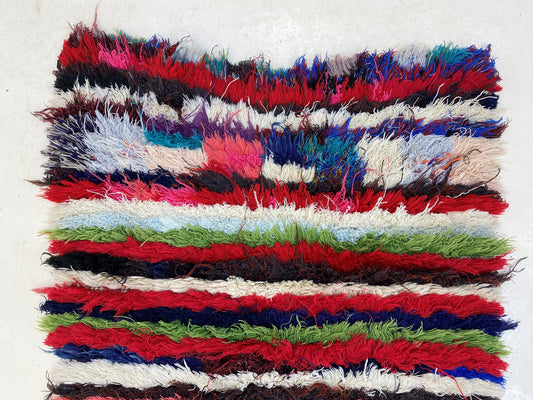 Narrow colorful striped rug runner,narrow Moroccan 2x9 runner rug.