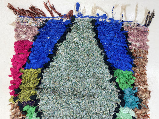 Moroccan diamond 3x9 runner rugs, Long colorful rug runner.