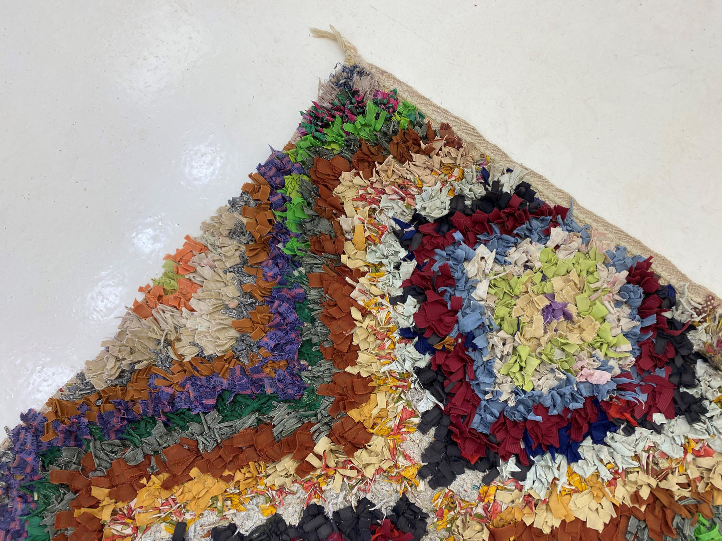 3x6 vintage Berber area rug, diamond Moroccan rugs.