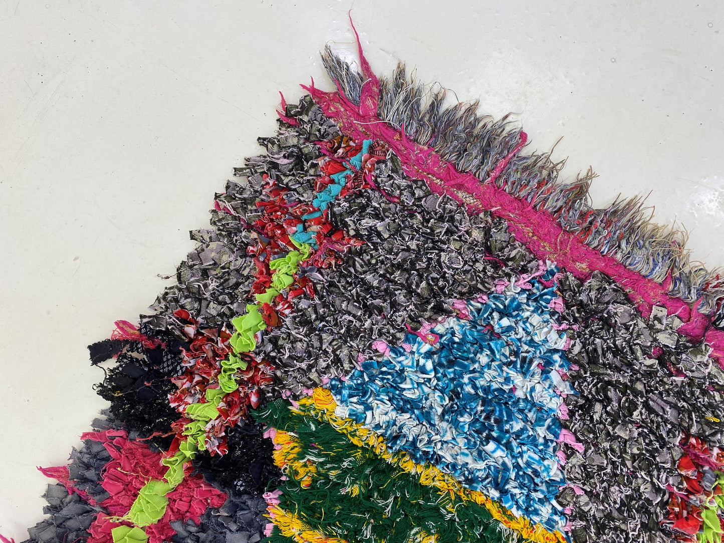 3x6 diamond colorful area rug, Moroccan vintage rug.