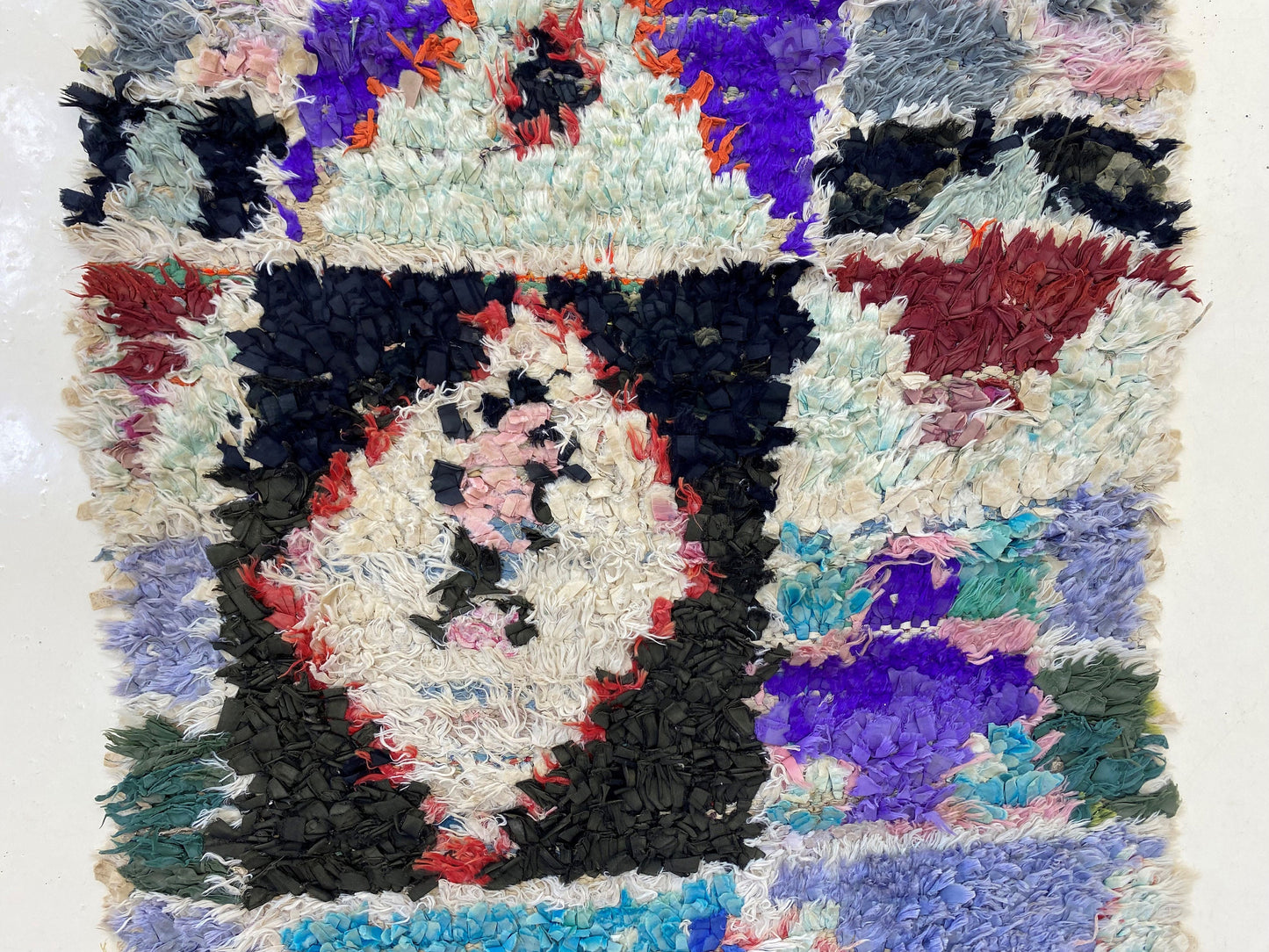 Narrow vintage Moroccan 2x8 runner rug, Berber colorful rugs runner.
