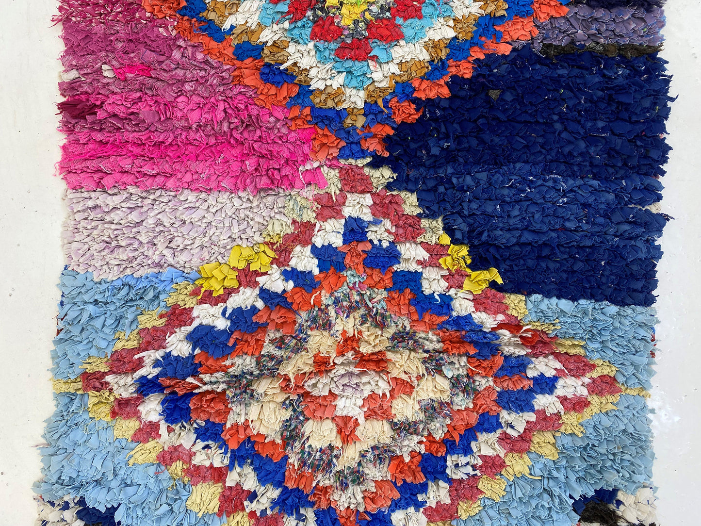 Long Moroccan Multi color 2x9 runner rug, vintage Berber rug runner.