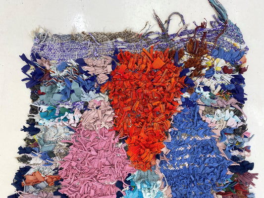 Tapis de couloir coloré Diamond 2x7, tapis de couloir berbère marocain.