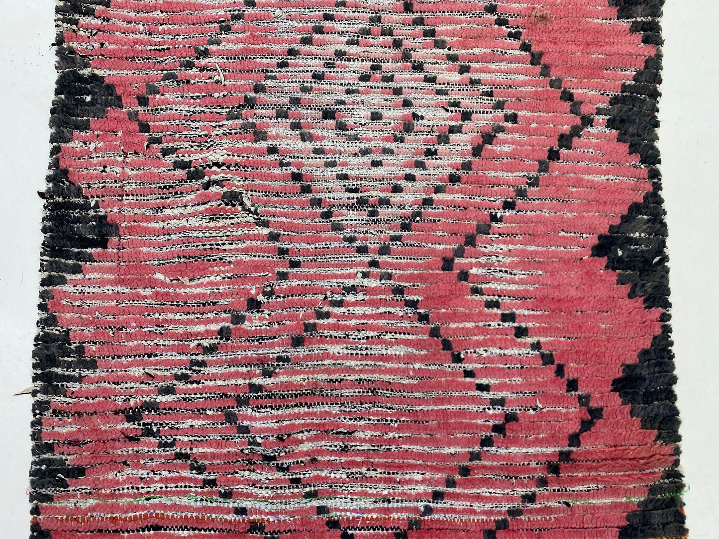 Narrow vintage red runner rug 4x12, Moroccan Berber rug runner.
