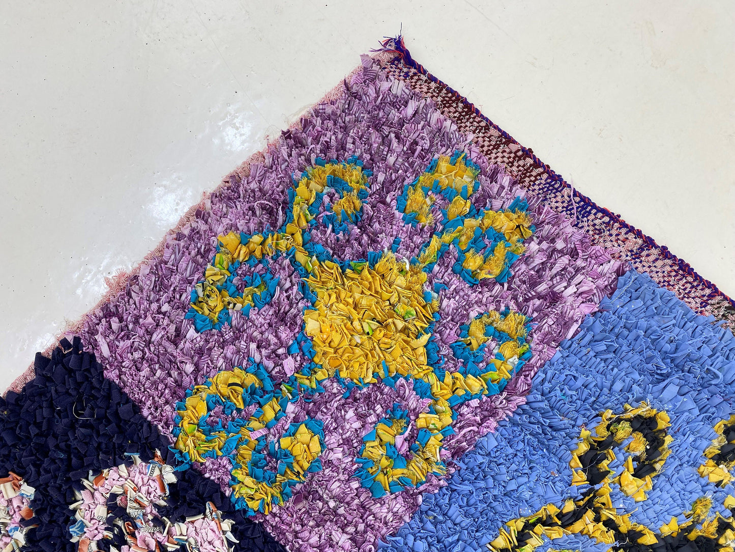 Vintage Moroccan runner rug 3x8, colorful Berber rug runner.