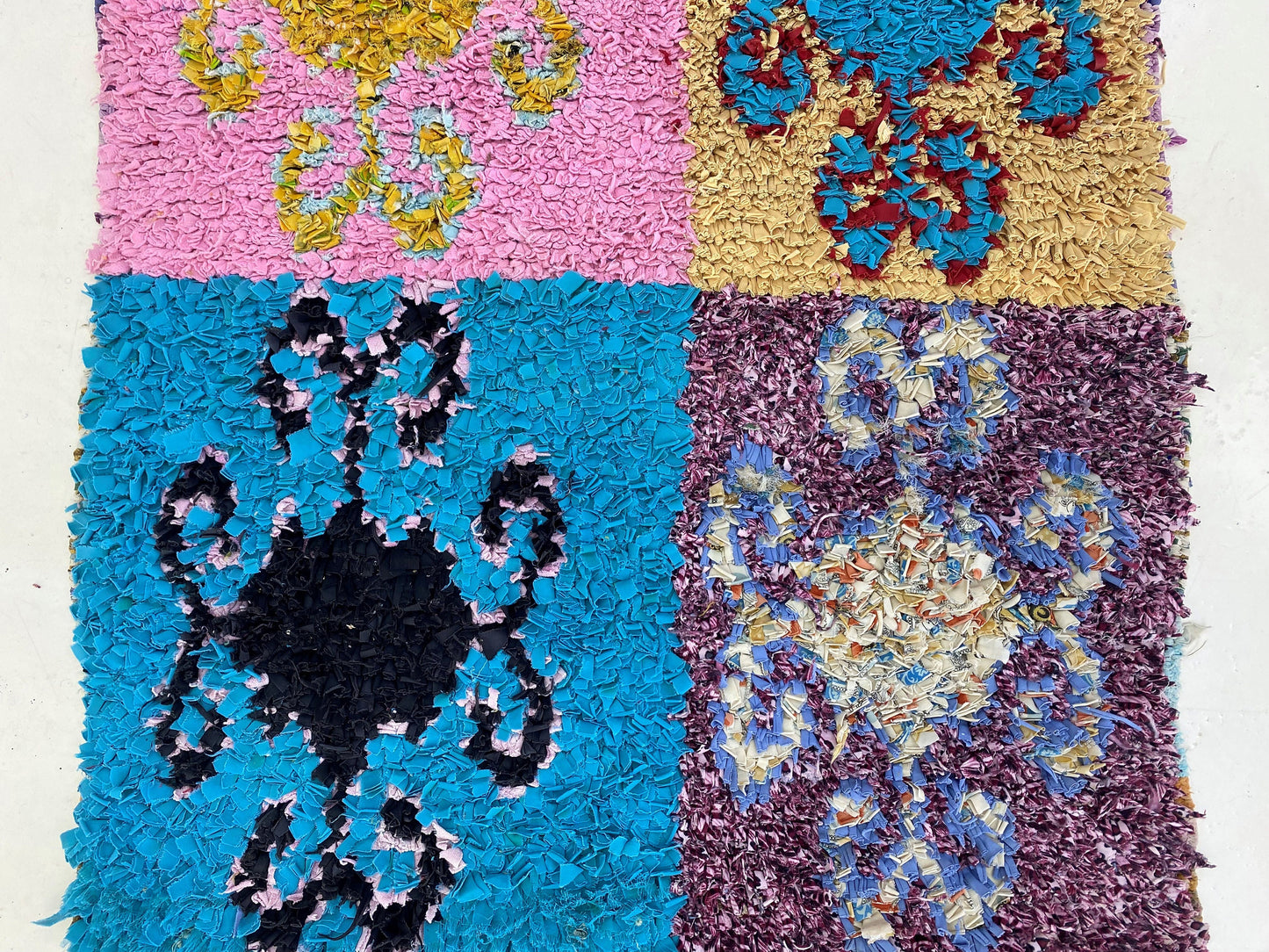 Vintage Moroccan runner rug 3x8, colorful Berber rug runner.