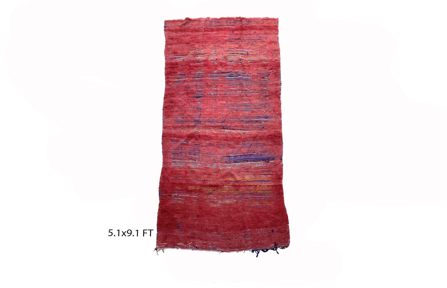 Moroccan solid Area Rug 5x9, wool Vintage woven rug.