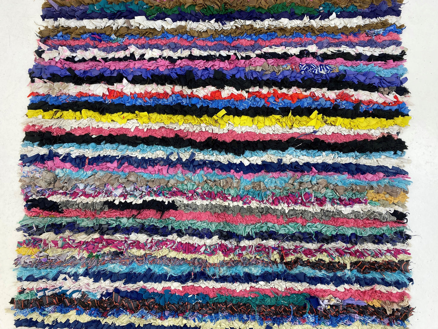 Colorful striped rug runner 4x9, Long Moroccan runner rug.