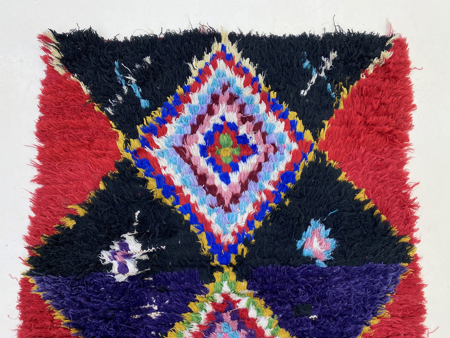 Moroccan woven vintage runner rug 3x6 ft.