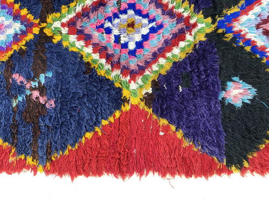 Moroccan woven vintage runner rug 3x6 ft.