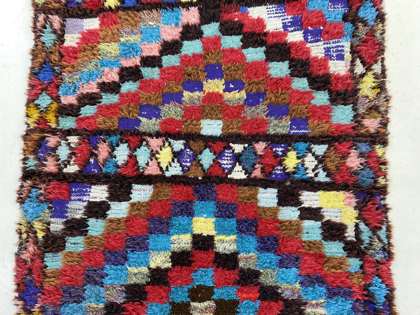 Moroccan woven vintage runner rug 3x7 ft.