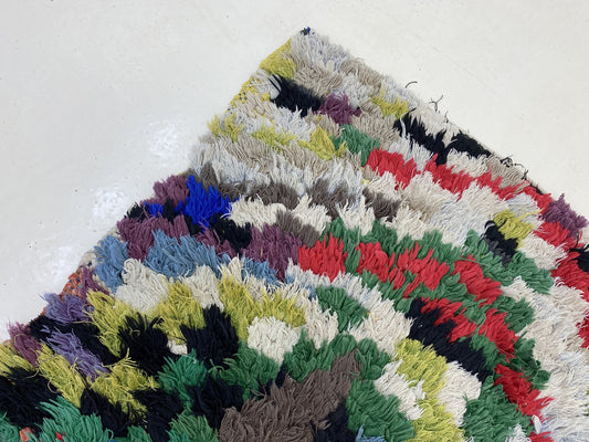 Moroccan vintage Berber runner rug 2x7 ft.