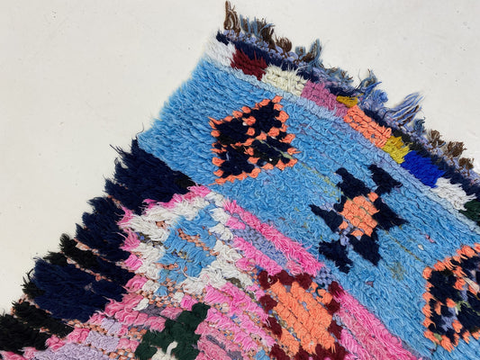 Moroccan Woven Vintage Colorful Runner Rug 2x7 ft.